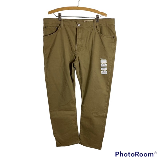 Wrangler Jeans Wrangler Slim Straight Khaki Jeans Nwt 38x3 Tan Mens